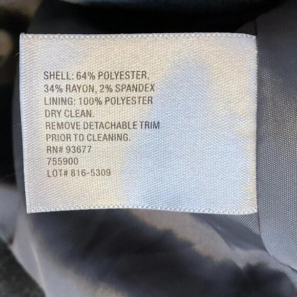 Worthington Gray Cape Peacoat Layered Size XS Jacket Double Breat Buttons - Picture 13 of 15